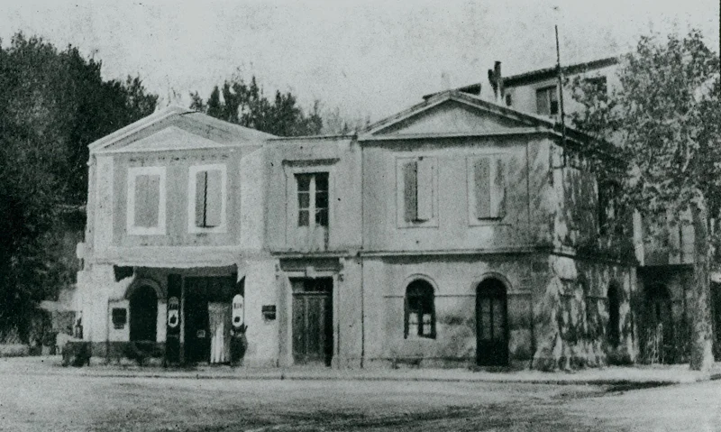 Archieffoto van het Gele huis in Arles, ca 1920